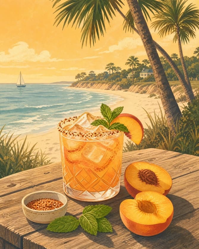 Sun-ripened Peach Meets a Slow Southern Heat