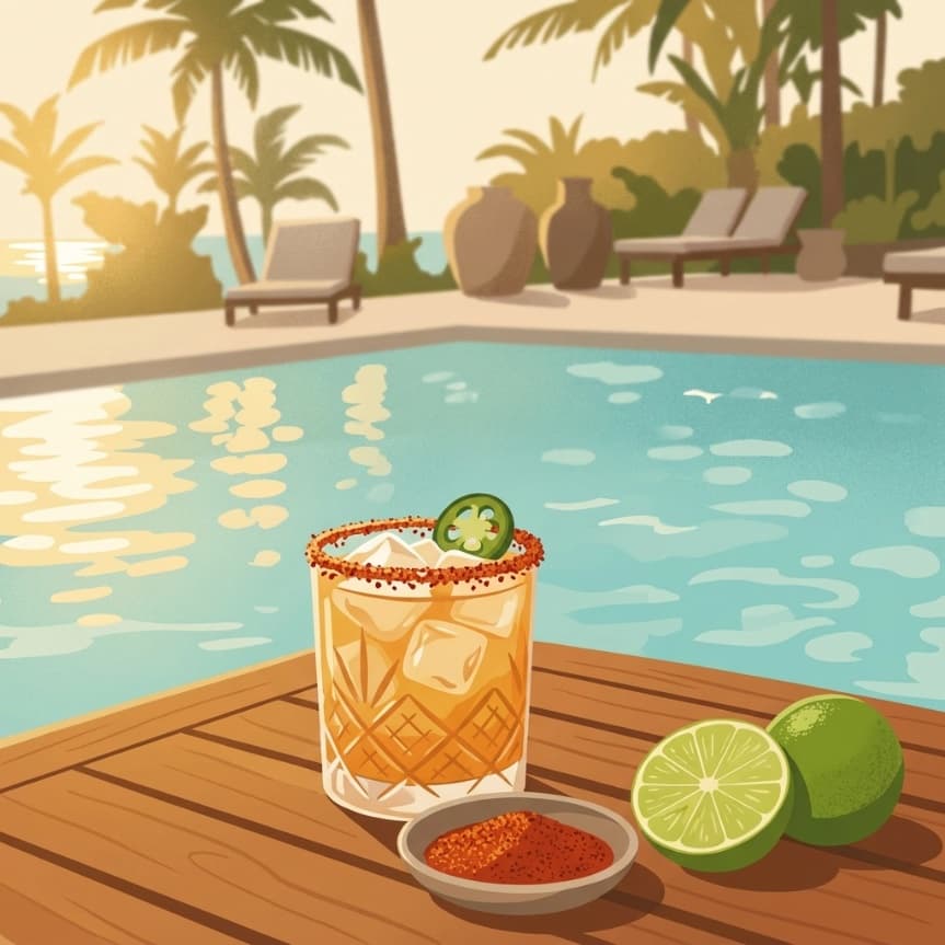 Bright margarita base with a jalapeño kick, designed for porch evenings and long weekends.
